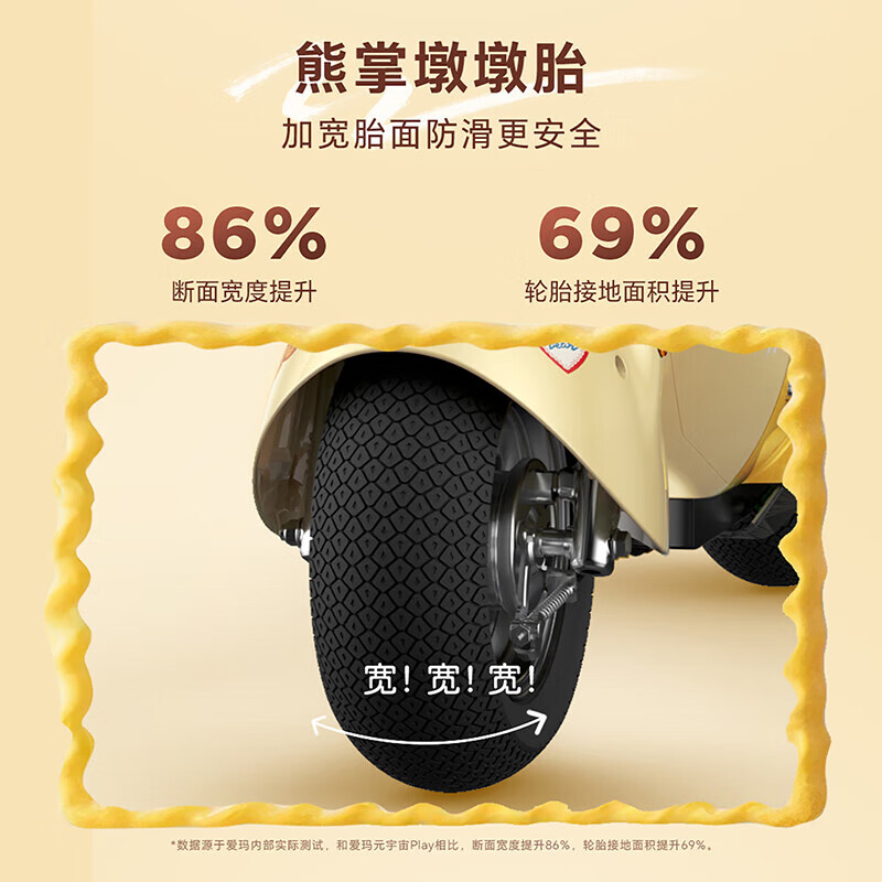 Emma electric motorcycle electric car battery car co-branded Butter Bear Dundun electric light battery car motorcycle high-looking ladies electric car 60v evaporated milk butter yellow free upgrade 22Ah battery 60V21.8Ah