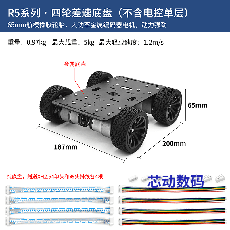Lingle STM32 lidar smart car R5 four-wheel mecanum wheel ultrasonic obstacle avoidance following infrared CCD tracking ROS R5 series mecanum wheel car (single layer does not include electronic control only chassis)