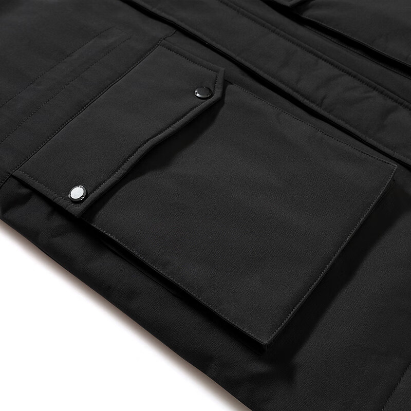 Flying in the Snow Goose Down Series Down Jacket Men's Medium and Long Hooded Large Fur Collar Loose, Comfortable, Casual and Versatile Down Jacket