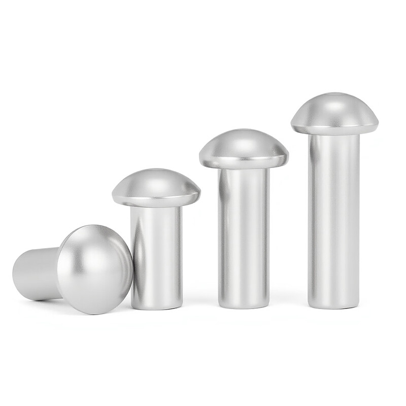 Jinggong m2-m6 304 stainless steel semi-round head solid rivet round head rivet knock stainless steel rivet GB867 6x10 10 pieces
