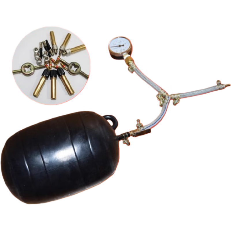 Qidi three-layer reinforced water-blocking airbag, blocked airbag, water-blocking test airbag, water-stop rubber airbag, municipal sewage and rainwater pipe DN400 three-layer reinforced type, free accessories + 5m air pipe