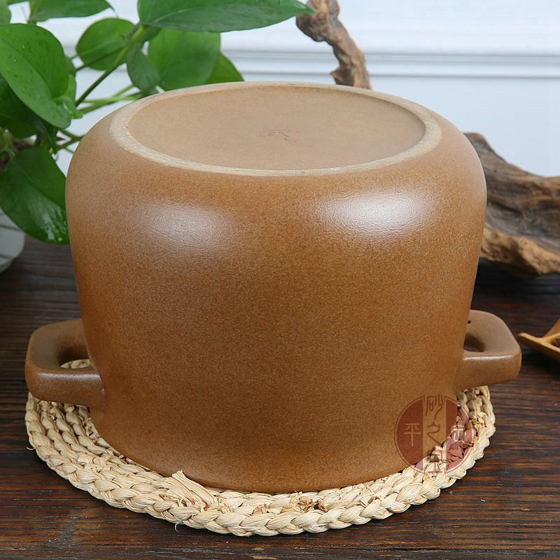 Shi Jin Pingding casserole pregnant women Pingding unglazed clay pot old-fashioned soup open fire high temperature resistant stew pot ceramic casserole stone pot unglazed health pot 3.2L