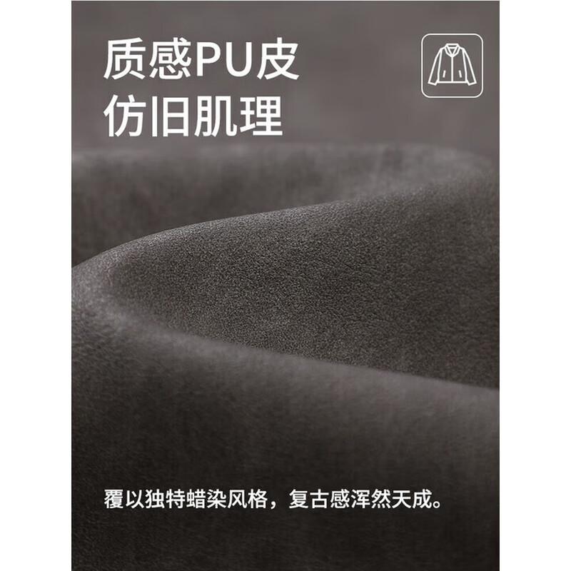 Septwolves jacket men's jacket PU leather lapel autumn and winter quilted thickened windproof warm skin-friendly and comfortable men's clothing