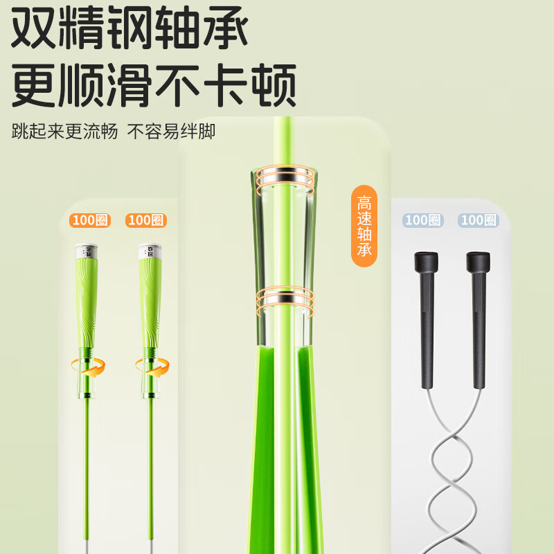 Li Ning skipping rope for children, primary and secondary school students, 6-12 years old, examination sand, professional racing rope, high school entrance examination training bearing to increase speed