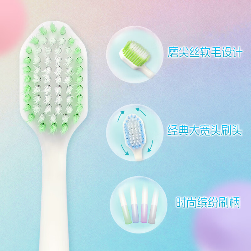 Panax notoginseng soft-bristle toothbrush macaron color clean and soft care Yunnan Panax notoginseng discount set 4 pieces