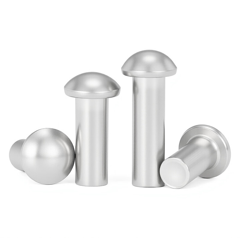 Jinggong m2-m6 304 stainless steel semi-round head solid rivet round head rivet knock stainless steel rivet GB867 6x10 10 pieces