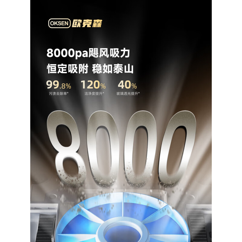 OUKESEN window cleaning robot fully automatic two-way water spray household high-rise glass washing artifact flagship six-jet W66U updated version