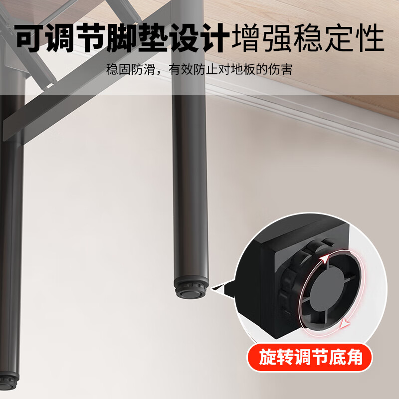 Yaoying computer desk folding table e-sports desk home student desk study table YLZ11 walnut color 100*60cm