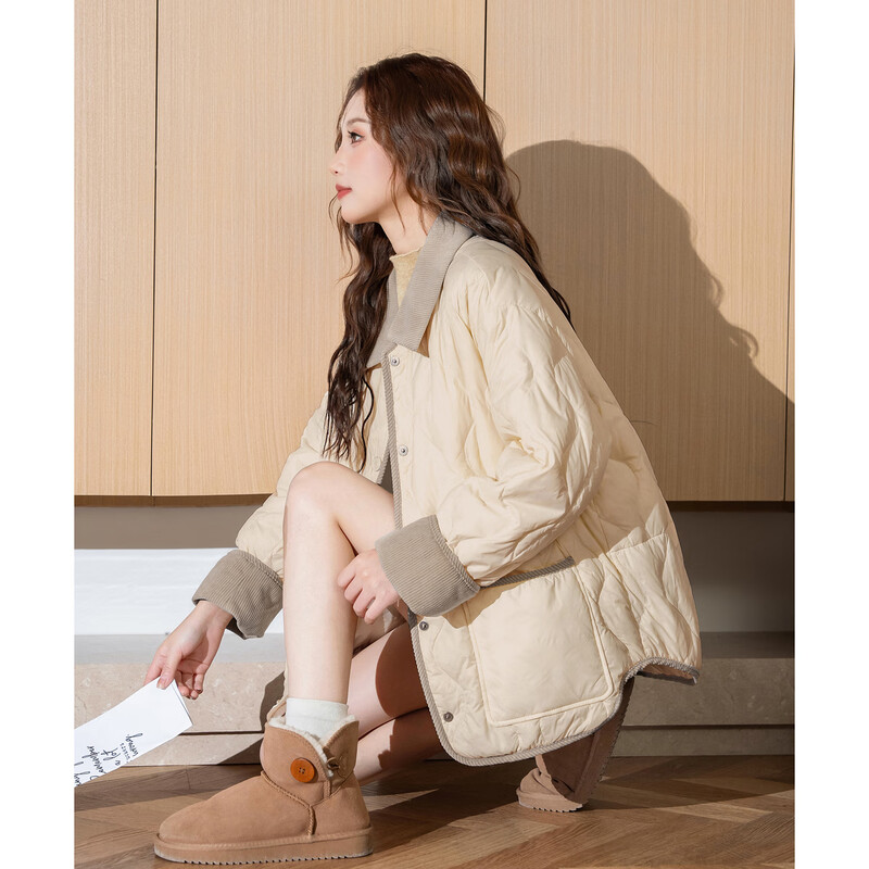 TonLion 2025 winter women's lapel short down jacket