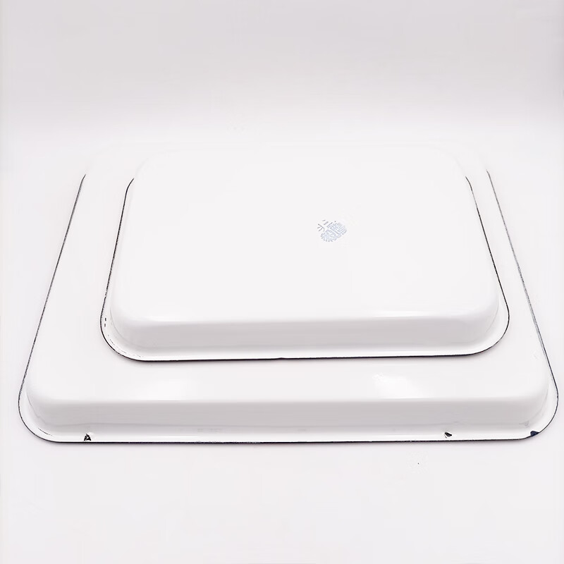 Enamel square plate 20*30 30*40 35*50mm laboratory thickened white tray rectangular plate 18*24 enamel square plate 35*50cm
