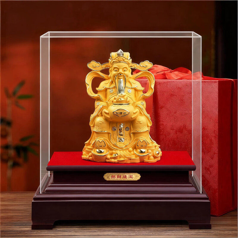 Huixuanli (HUI XUAN LI) Shajin God of Wealth Ornament Checkout Statue Opening Gift Office Desktop Ornament Living Room Entrance Decoration