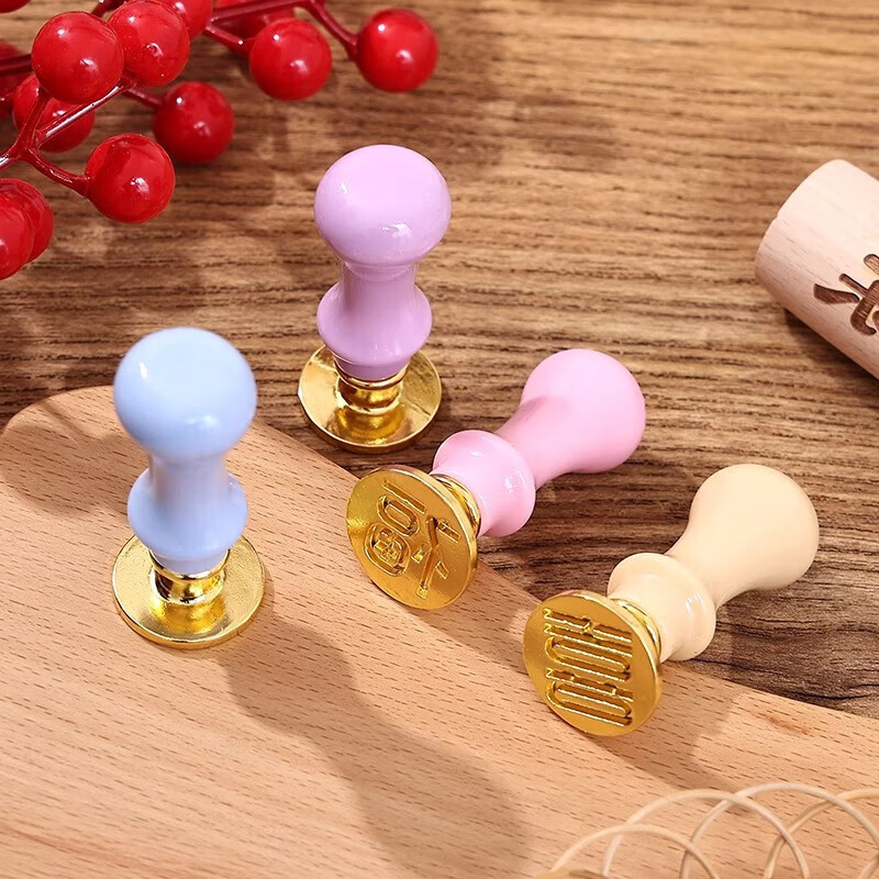 OEING is good-looking, delicious and has a lot of meaning~ Dumpling seal pressed dumpling wrapper, fortune, wealth, happiness and longevity dumpling seal mold for home use 1 set (luck + happiness + wealth + longevity) seal + handle