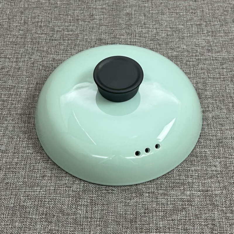 Fantasy large casserole lid electric stew pot soup pot lid colorful ceramic single lid casserole stew pot lid crock pot stone pot light blue outer diameter 20cm