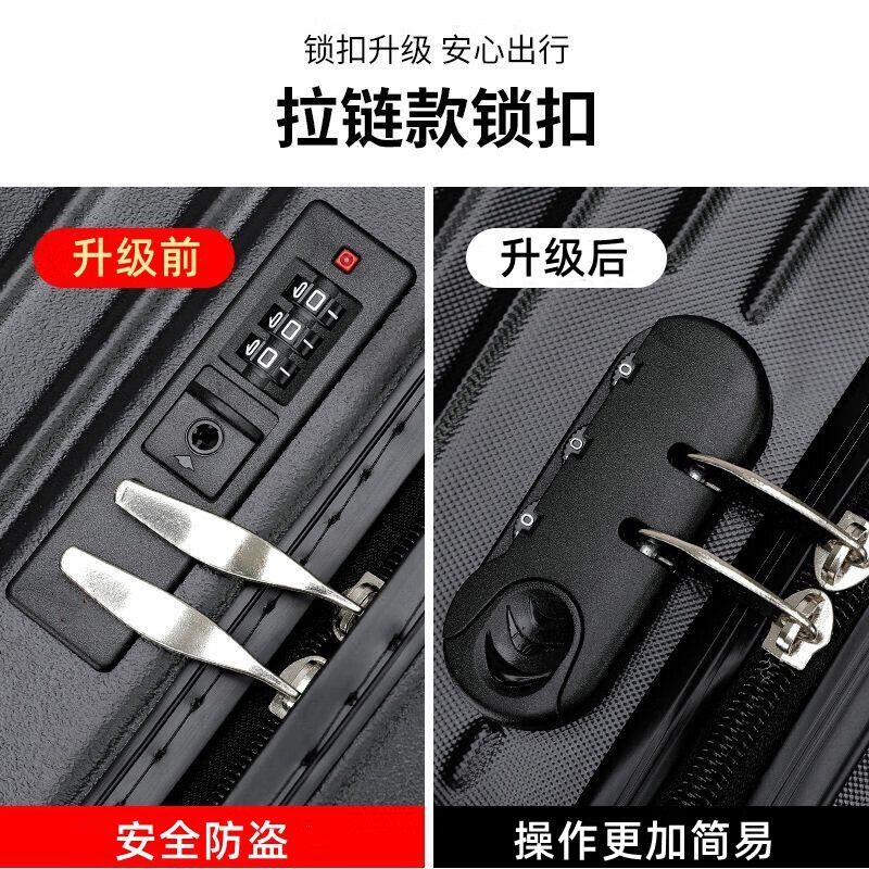 Tiffany Carney Oversized Luggage Men's Trendy Large Capacity Anti-scratch and Fall-resistant Hand-held Trolley Case Women's Overseas Shipping Large Luggage Student Accommodation Can Hold Quilt Password Suitcase Zipper Style Dazzling Black Platinum (Scratch-Resistant) 28-inch Strong and Durable