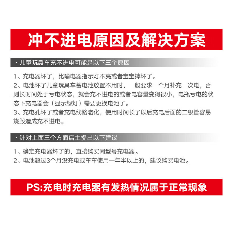 Zhicheng children's electric car stroller charger motorcycle toy car 12V round hole charger adapted to remote control four-wheel