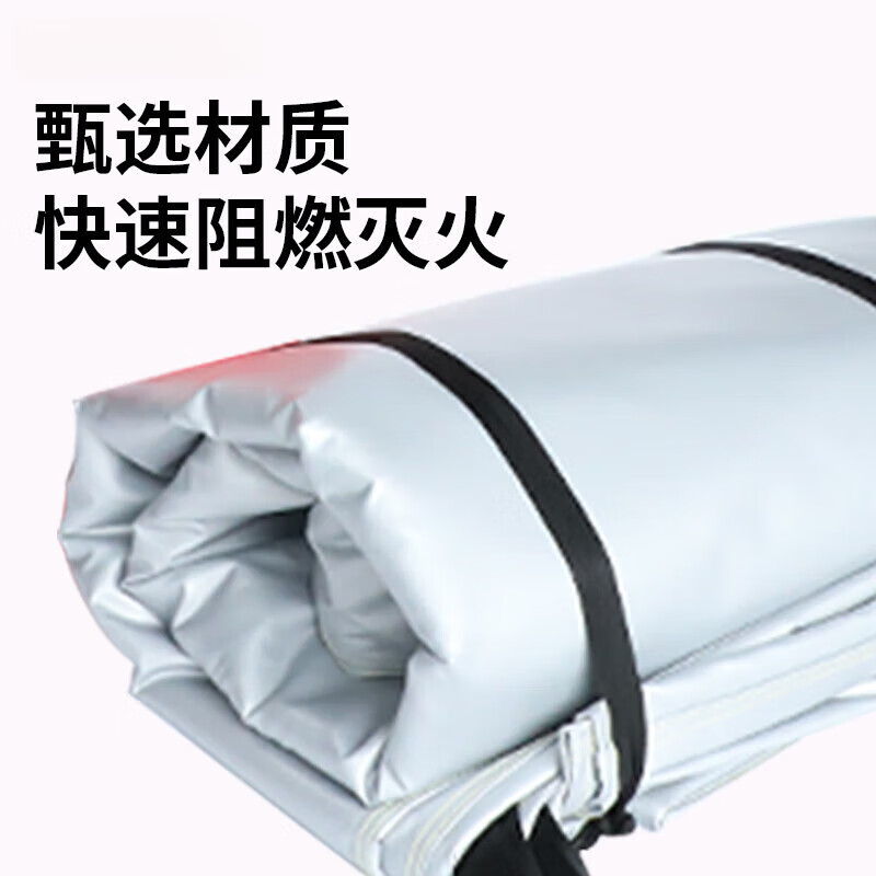 Mi Lan New Energy Vehicle Fire Blanket Silicone Fire Blanket Glass Fiber High Temperature Resistant Flame Retardant Cloth Special for Electric Vehicle Fire Fighting Silicone Fire Blanket 6m*8m No Pricks (Suitable for Cars and SUVs)