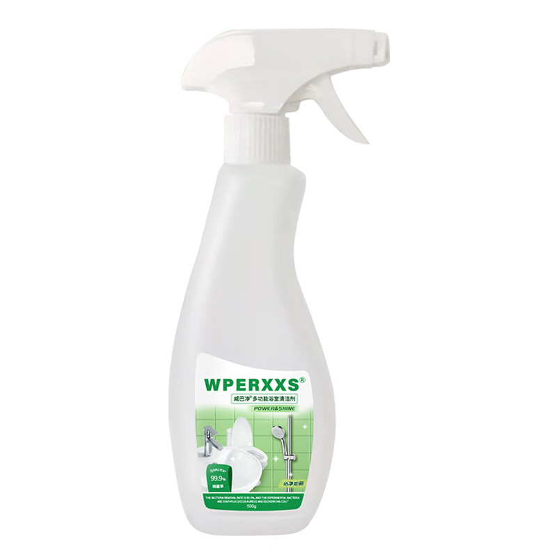 Weibajing Bathroom Cleaner All-Purpose Cleaning Agent Removes Scale on Glass Tiles and Strong Cleaning of Household Bathtub Tiles 500g/Bottle 1 Bottle (1 Nozzle)