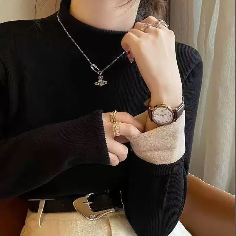 Velvet bottoming shirt for women in winter, high-end and thickened, 2025 new style, stylish inner half turtleneck, warm stand-up collar top, off-white L 100-120 catties