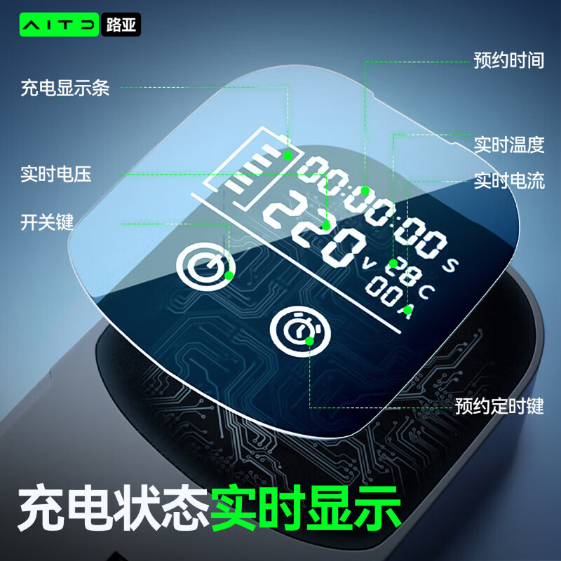 Bull New Energy Vehicle Electric Vehicle Grounding Treasure Charger Adapter Universal Socket 10a to 16a Plug Free White Standard Model Grounding Treasure Free of Grounding Wire_Cable Fully Powered Off