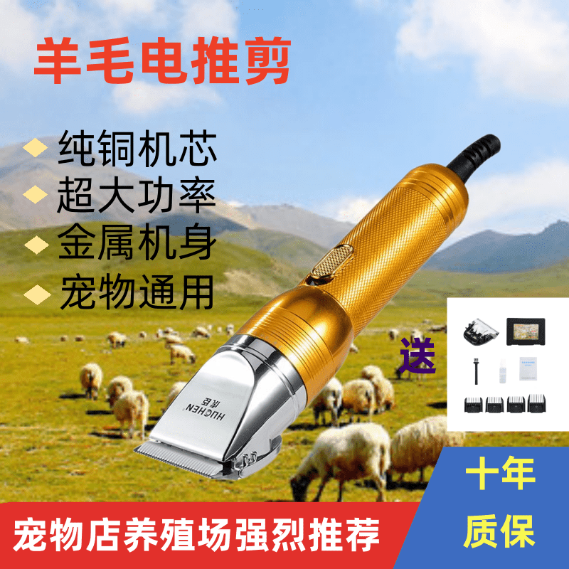 Qiaobolai wool electric clipper electric shearing 36v wool clipper pet electric clipper large dog dog shaving SN2490 gold model 680w10 pairs of original blades