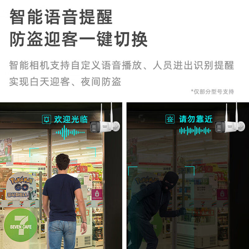 Hikvision surveillance camera solution security surveillance package equipment POE/WIFI full set supermarket convenience store store commercial indoor outdoor high-definition night vision other scenes/number of channels deposit link (consult customer service before shooting)