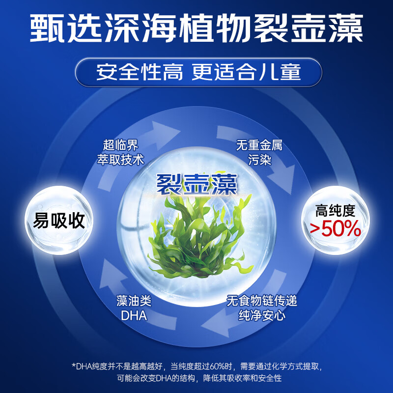 EZZ imported algae oil DHA brain power smart pills 3.0 for infants and children to nourish the brain and protect eyes, containing 2 bottles of lutein