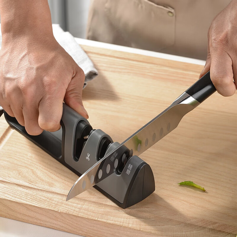 Home KATEI STORY Japanese Knife Sharpener Sharpening Artifact Fixed Angle Fast Tungsten Steel Whetstone Household Tool Sharpening Scissors Kitchen Knife Multi-Function