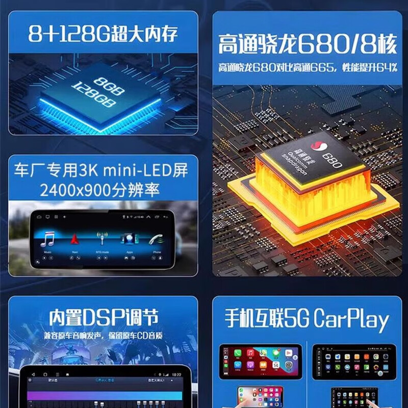 Luyi BMW MINI modified and upgraded central control large screen Android navigation hicar mini 360 panoramic carplay dedicated 07-19 Mini/11.7 inch/8 core 8G+64G large screen standard + high definition reverse