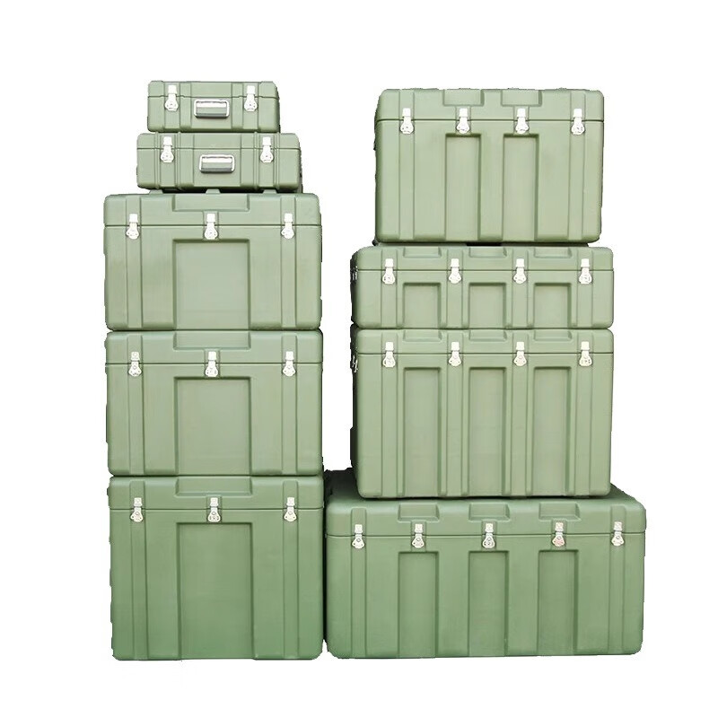 Rotational molding box outdoor transportation green medical equipment box field camping transfer box customization suitcase 255*215*95 mm
