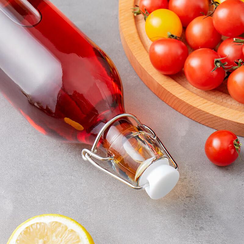 Baijie wine bottle empty bottle glass bubble wine bottle sealed bubble wine special wine tank container red wine home-brewed bottle 500ml