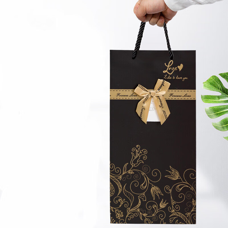 Wilkie red wine gift bag wine bag wine handbag packaging box single gift box empty box paper bag red wine single bottle