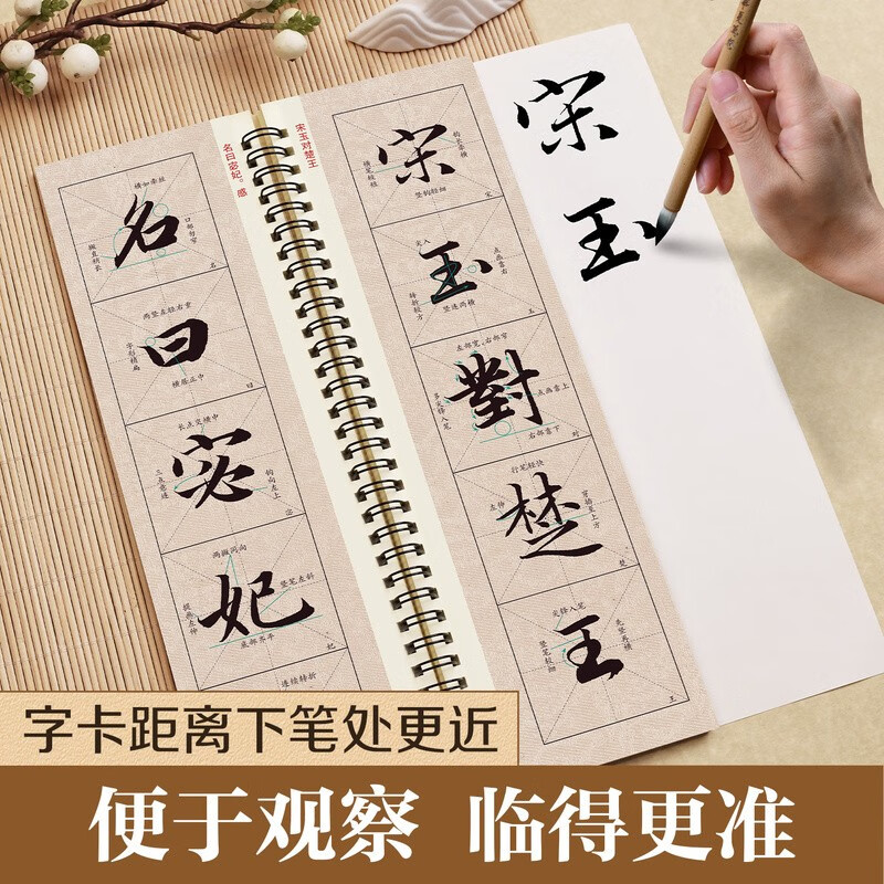 Huaxia Wanjuan brush inscriptions close-up copying calligraphy card entry enlarged version Zhao Mengfu's running script Luo Shen Fu Adult beginners' hobbies Zhao Mengfu's running script soft pen copying calligraphy