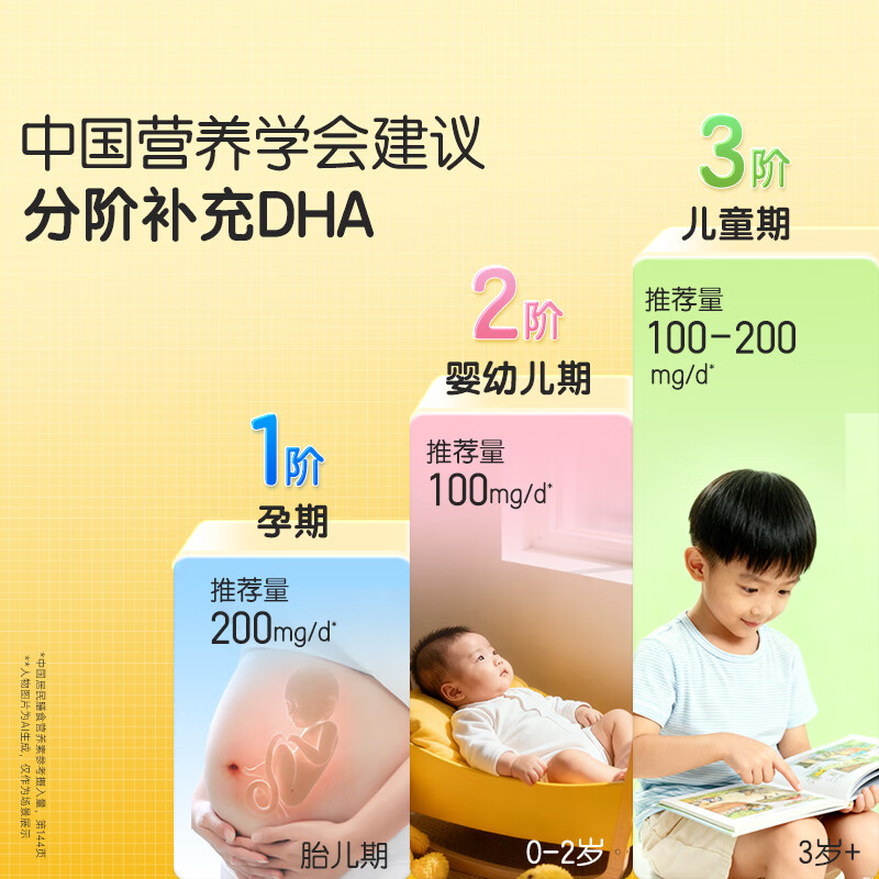 Harbin Pharmaceutical DHA algae oil for children, infants and young children to supplement DHA algae oil for pregnant women 30 capsules*3 bottles