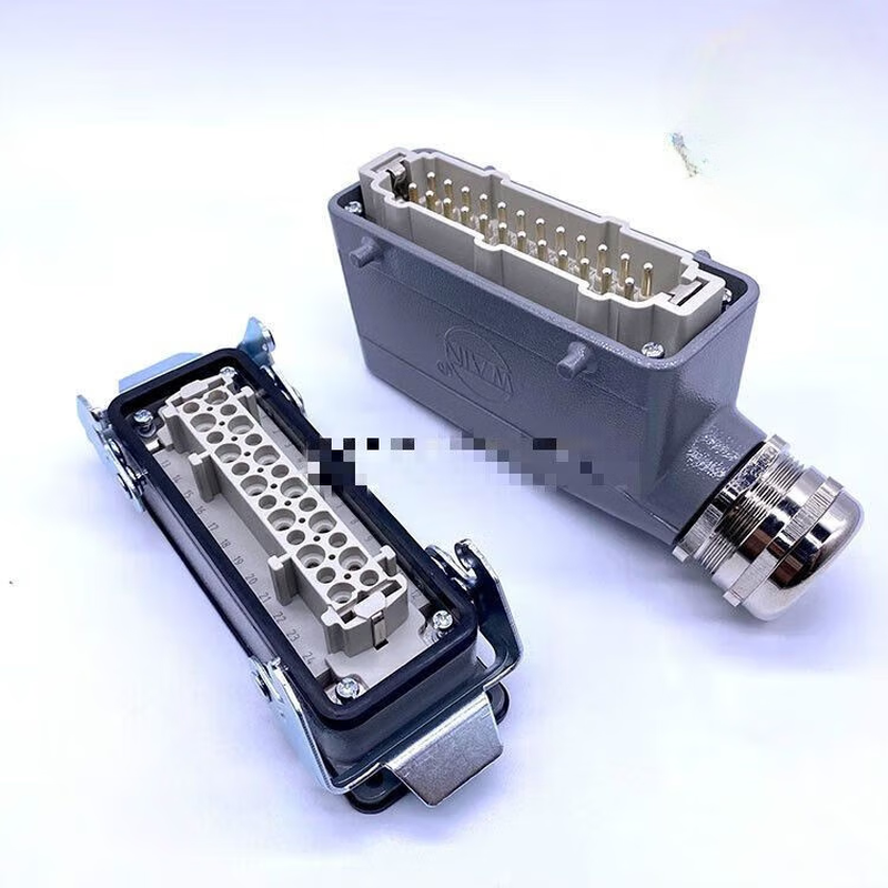 Wei En WAIN heavy-duty connector HDC HE-024-M F 24-pin aviation plug Harting 46-pin 16A connector male and female plug