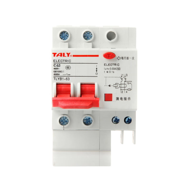 TALy Taili Jiye leakage protector empty switch household electric gate two-phase leakage protection 2p63a small circuit breaker 32A 2P