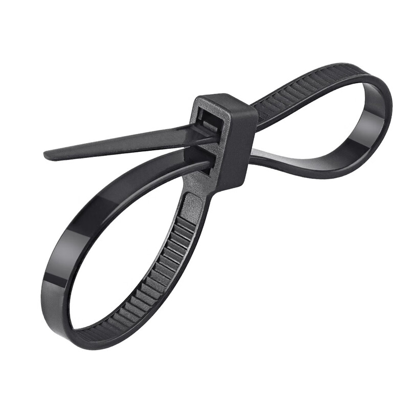 TYO self-locking double-ended nylon tie-down plastic buckle cable ties 5*200 (width 4.8mm) black-100 pieces