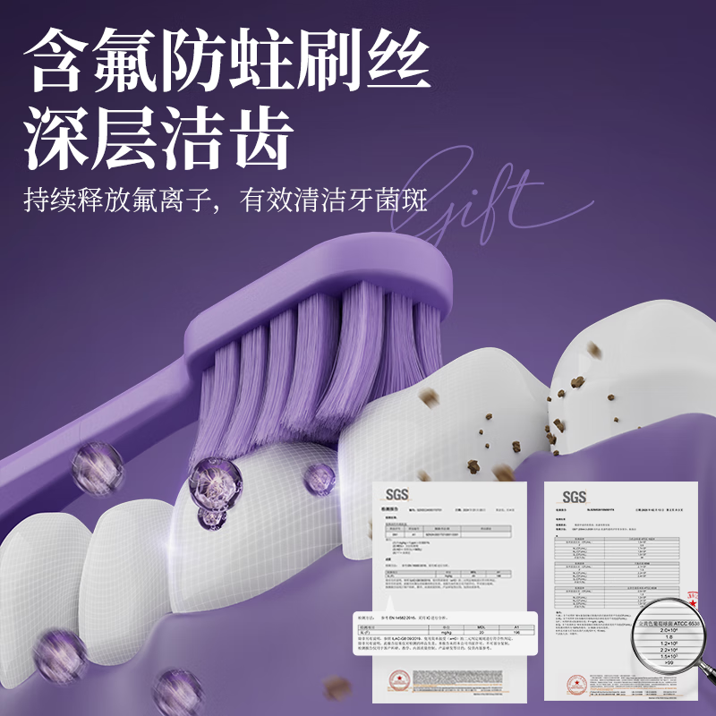 Yinyan forest toothbrush soft-bristled wide-head adult special ten thousand hair men and women special couple ladies relieve sensitive gums independent package