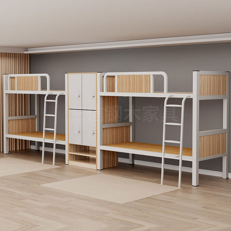 Yusenyi Youth Hostel B&B bunk bed apartment bed staff college dormitory bed with baffles and upper and lower bunk iron frame bed can be customized Single wardrobe height 2 meters * length 0.8 meters * depth 0.5 meters supports customization Others