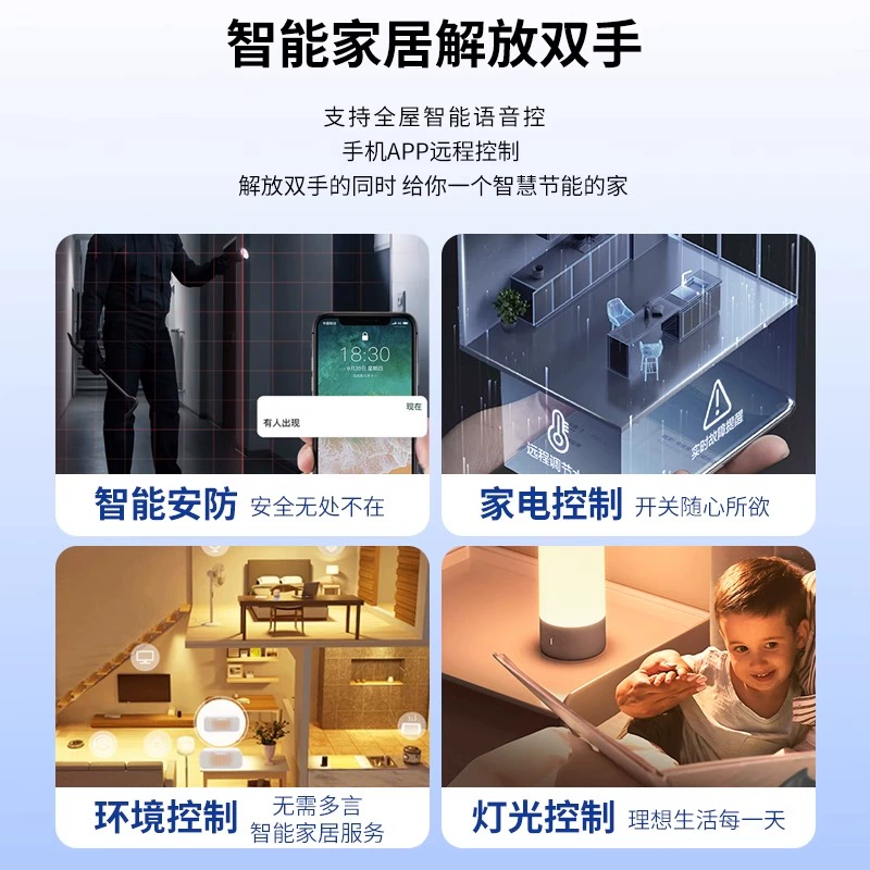 Xiaomi (MI) whole-house smart home control system set, lighting and curtain customization design plan, lifetime after-sales service, five-year warranty