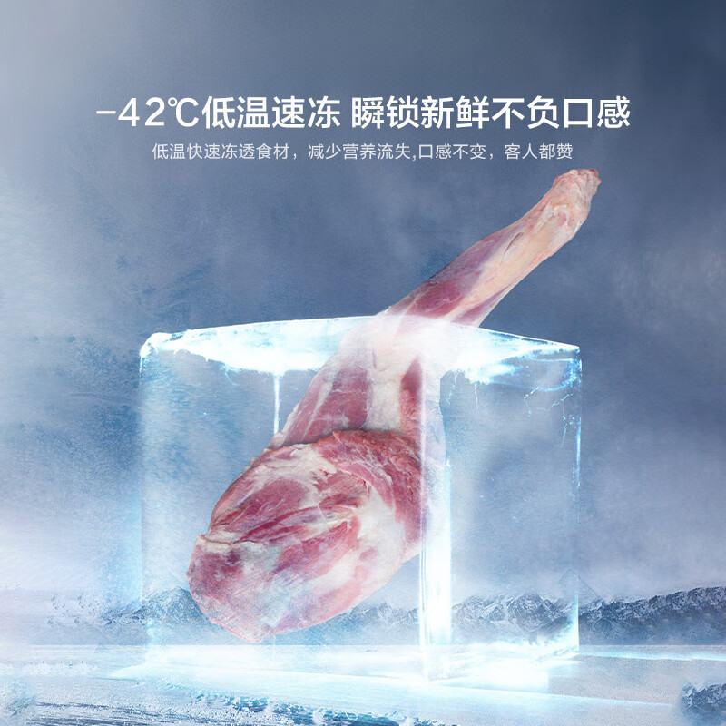 Hisense Glacier Series 715 liter single temperature household commercial freezer deep cooling quick freezing frost reduction freezing freshness computer temperature control BD/BC-715S2HNKQO