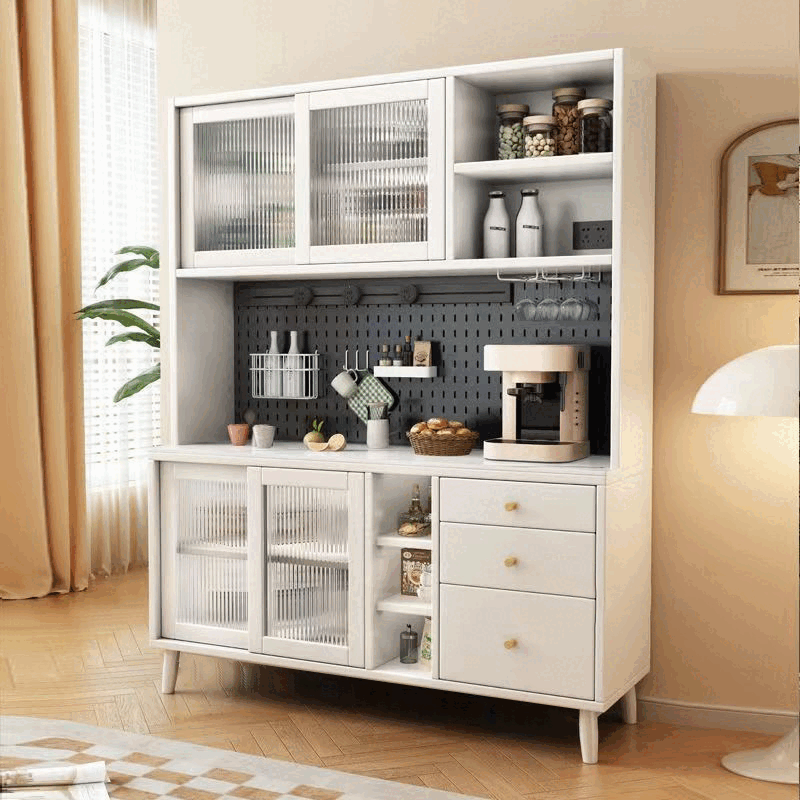 Jingrida solid wood sideboard slate table top wine cabinet tea cabinet home storage wall storage entrance cabinet can be customized dark oak color (solid wood surface) 1.2 meters cabinet - unstable guarantee guarantee*