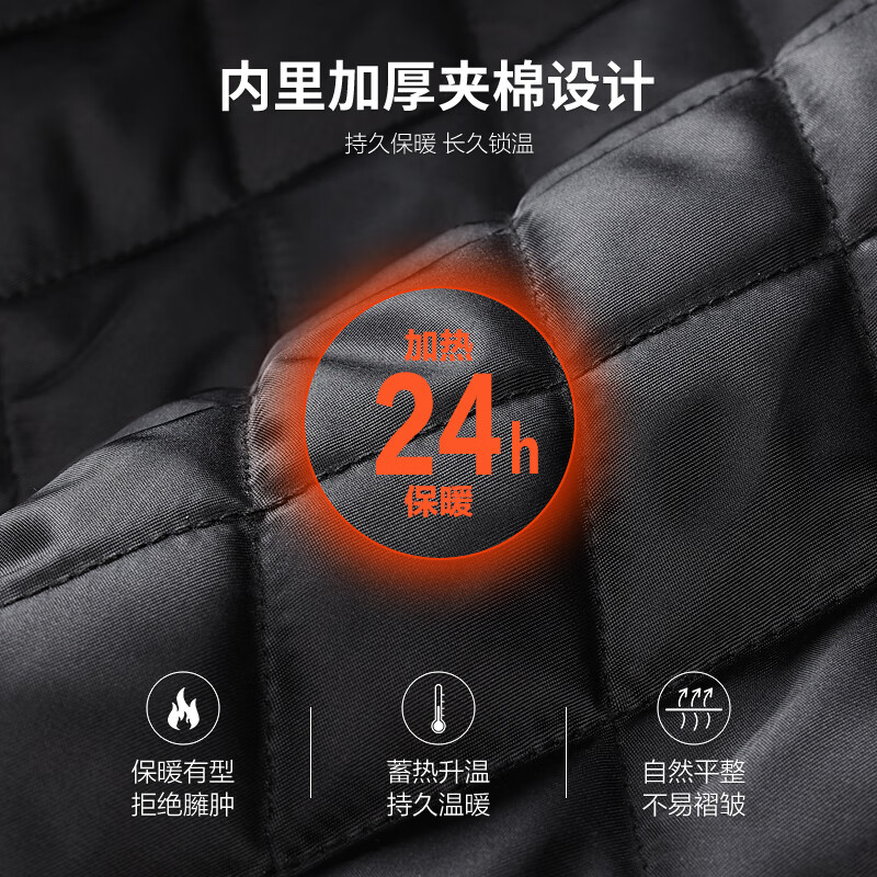 Dances with Wolves Quilted Aviator Baseball Collar Jacket Men's 2025 Autumn and Winter New Workwear Warm Casual Jacket 1076 Black 001 M (170)