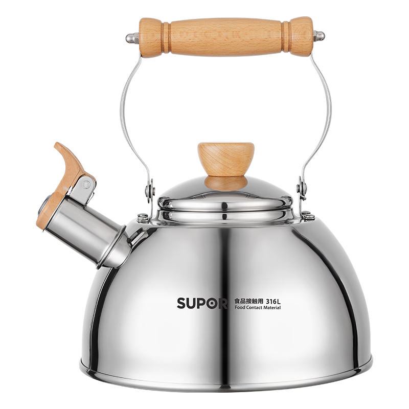SUPOR SUPOR pleasant whistle 316L stainless steel double bottom kettle SS25TA2