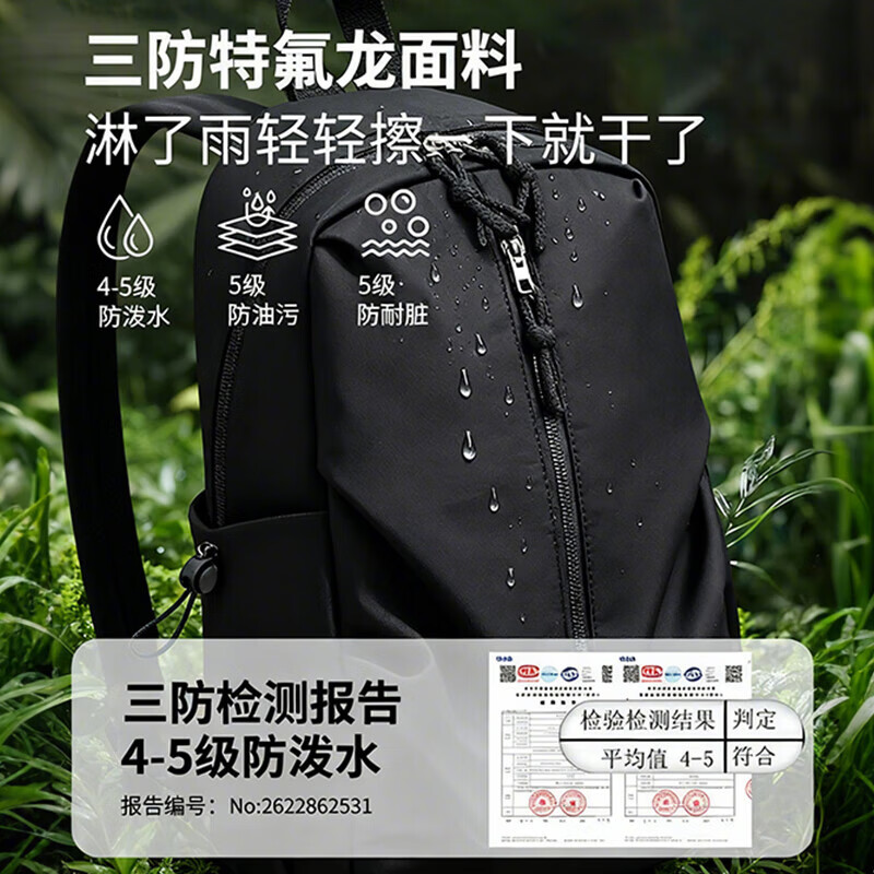 Pull back backpack, men's small backpack, light casual commuter student school bag, women's small outdoor travel mountaineering travel bag