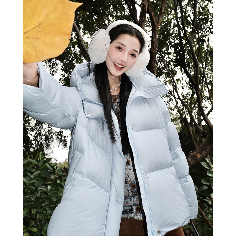 Wancaoyi (wancaoyi) 2025 winter new down jacket 509711559 light blue XS