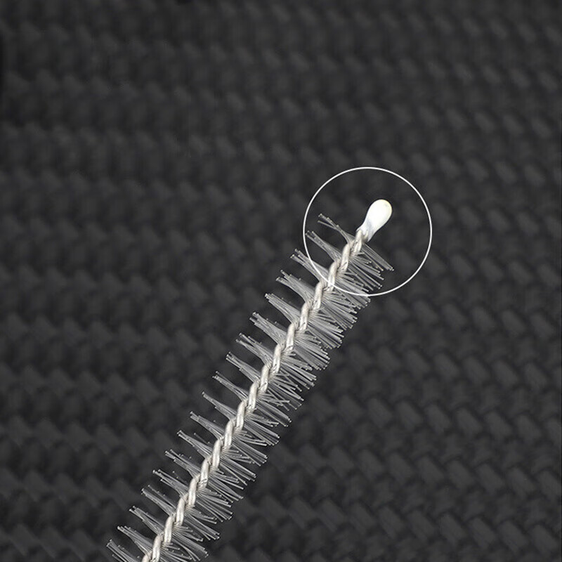 Straw brush 17cm long stainless steel straw brush test tube gap thin pipe cleaning brush 1 piece