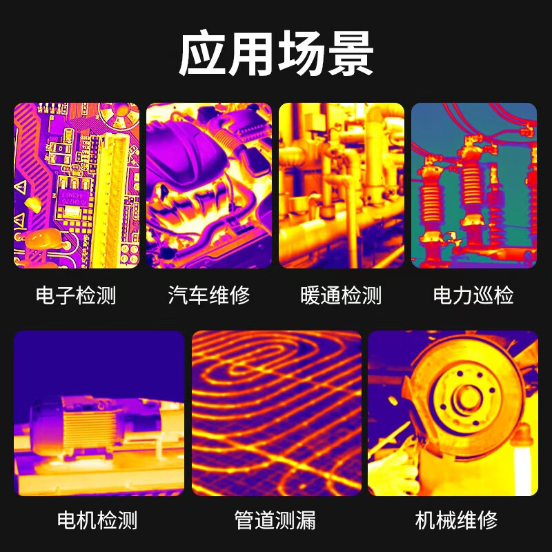 Yingrui Thermal Imager Mobile Phone Infrared Thermal Imager Camera Night Vision Detector Industrial Temperature Measurement Floor Heating Leak Detector F2