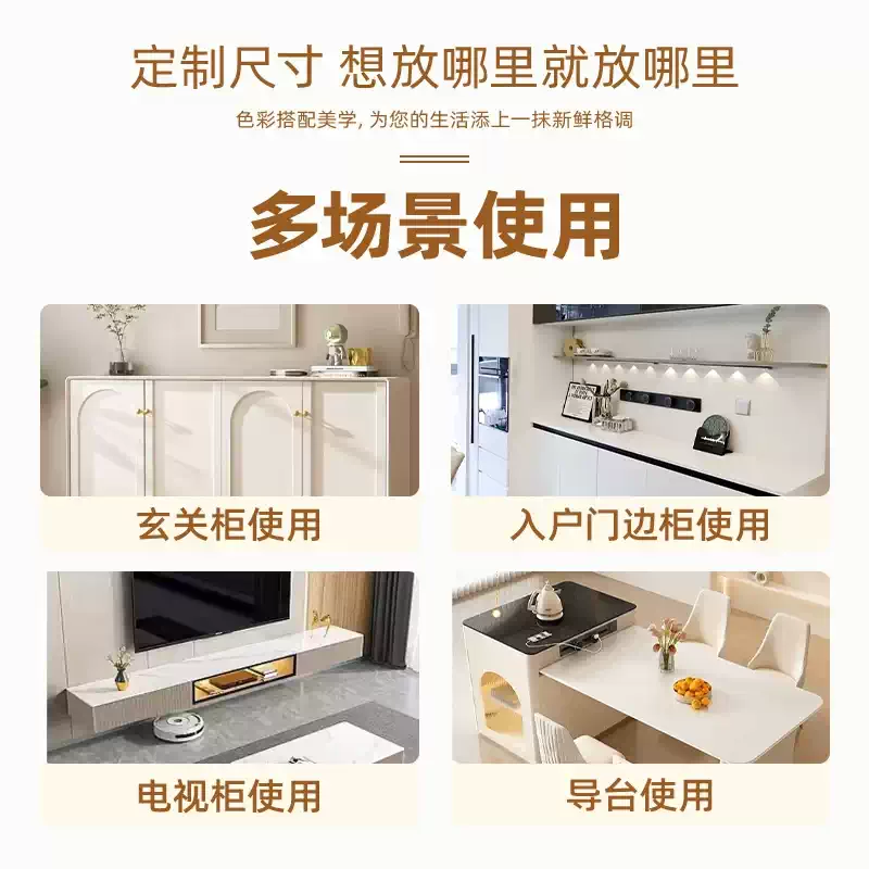 Yusenyi Imitation Wood Grain Sideboard Mat Mahogany Grain TV Counter Top Protection Mat Waterproof PVC Table Mat Entry Shoes Palace Rosewood 40CMx220CM (Smooth Corners Care for Skin)