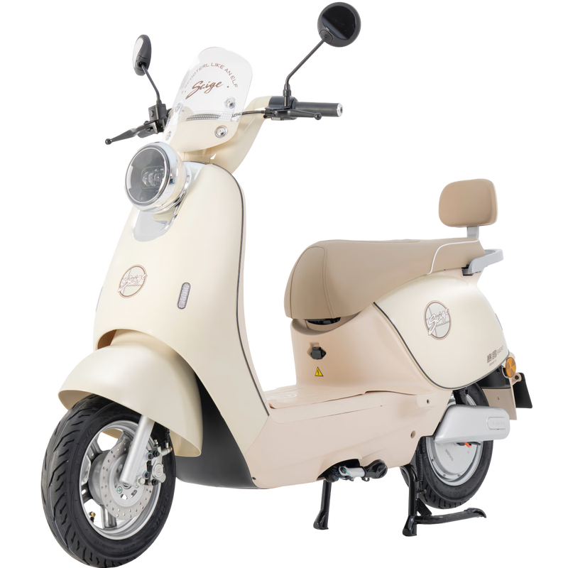 Racing pigeon electric light motorcycle Ruili 115KM long-range 72V32Ah lead-acid battery high-power high-end battery car for women high-looking commuter electric car sweet tea white