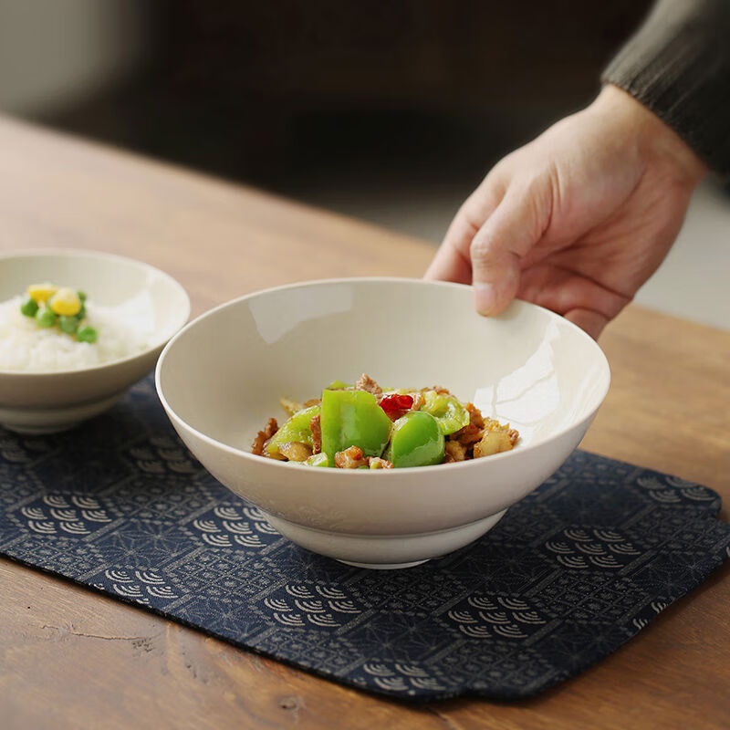 Yusenyi Flying Saucer Plate Flat Plate Tableware Breakfast Plate One-person Fruit Dinner Plate Color Salad Dish Plate Home Large Bowl